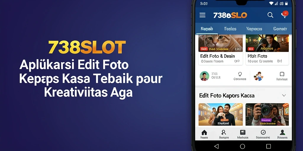 Tampilan antarmuka intuitif dari 738SLOT untuk edit foto kertas kaca.