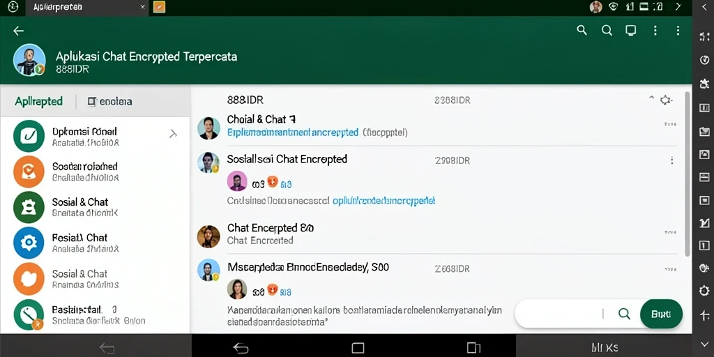 Tampilan antarmuka utama 888IDR dengan fitur Chat Encrypted yang modern.