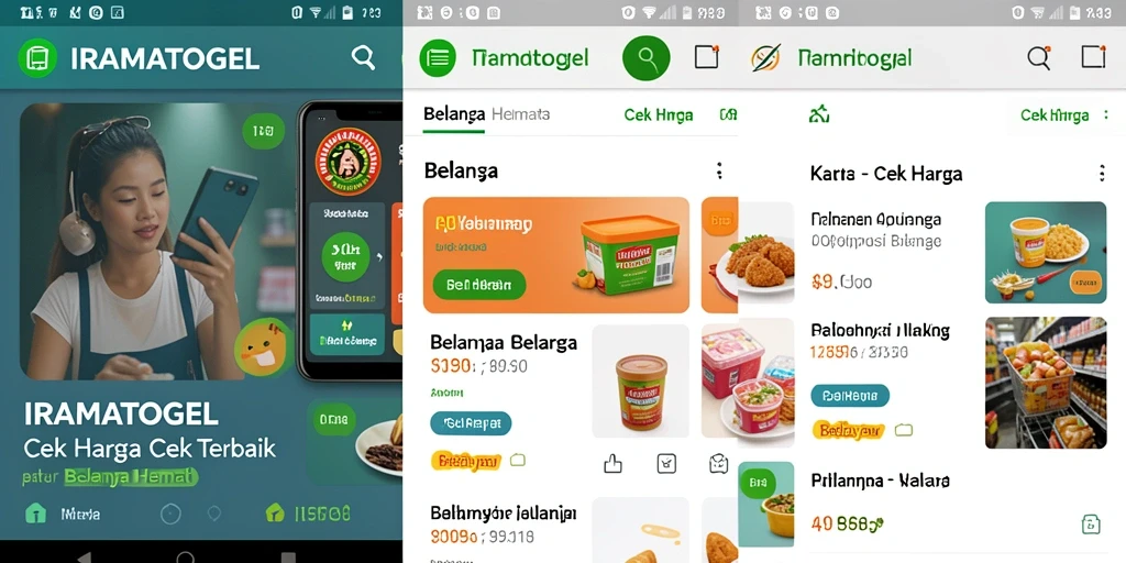 Antarmuka IRAMATOGEL yang menampilkan perbandingan harga.