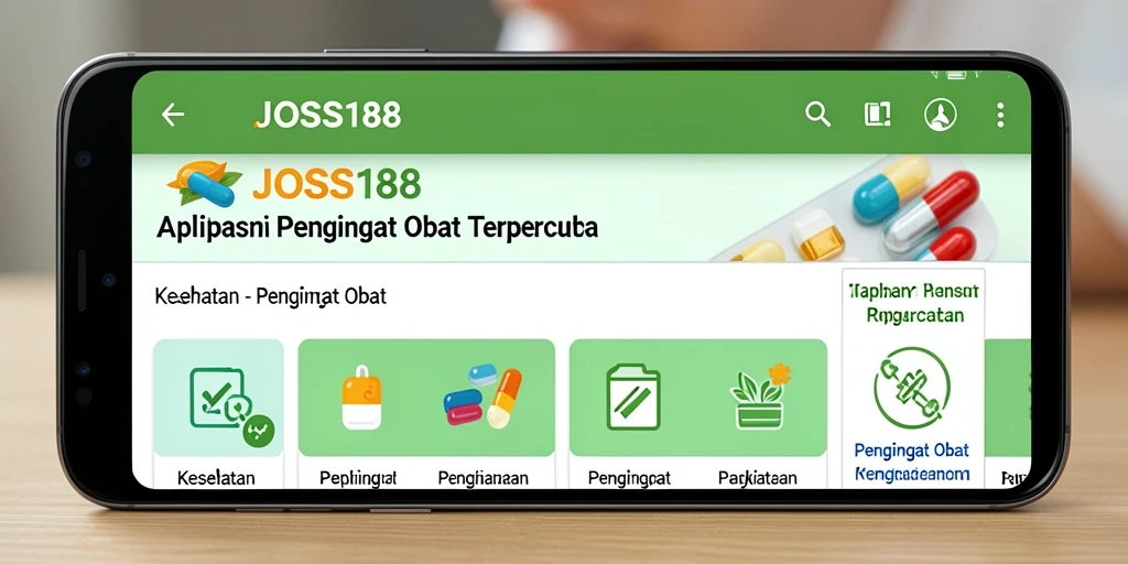 Antarmuka JOSS188 yang ramah pengguna untuk pengingat obat.