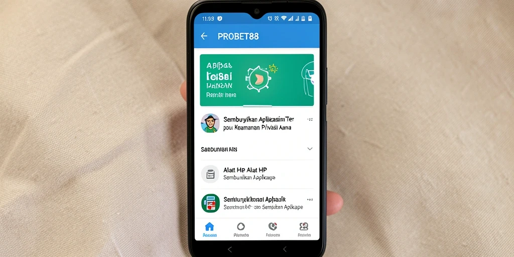 Antarmuka PROBET88 yang sederhana dan fungsional saat menyembunyikan aplikasi.